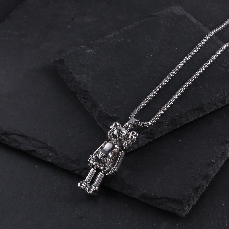 Steel Hip-hop Necklace Children's Fashion Hip-hop Catwalk Necklace Chain Stainless Steel Accessories