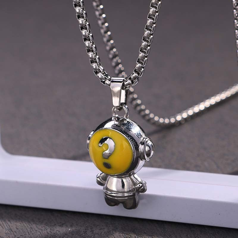 Steel Hip-hop Necklace Children's Fashion Hip-hop Catwalk Necklace Chain Stainless Steel Accessories