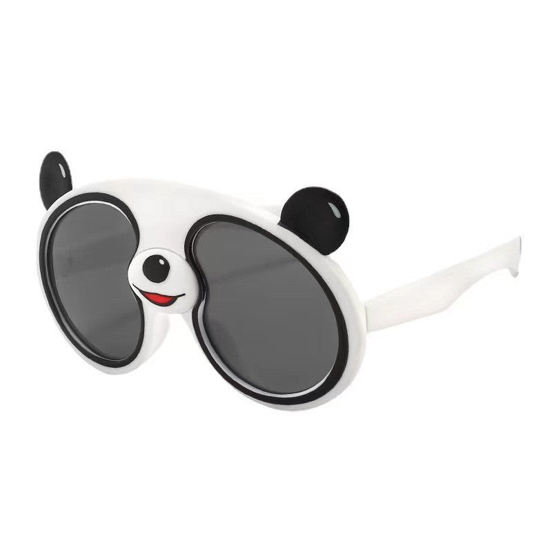 New Silicone Children's Panda Sunglasses Outdoor Sports UV-proof Cute Baby Tiger Polarized Sunglasses