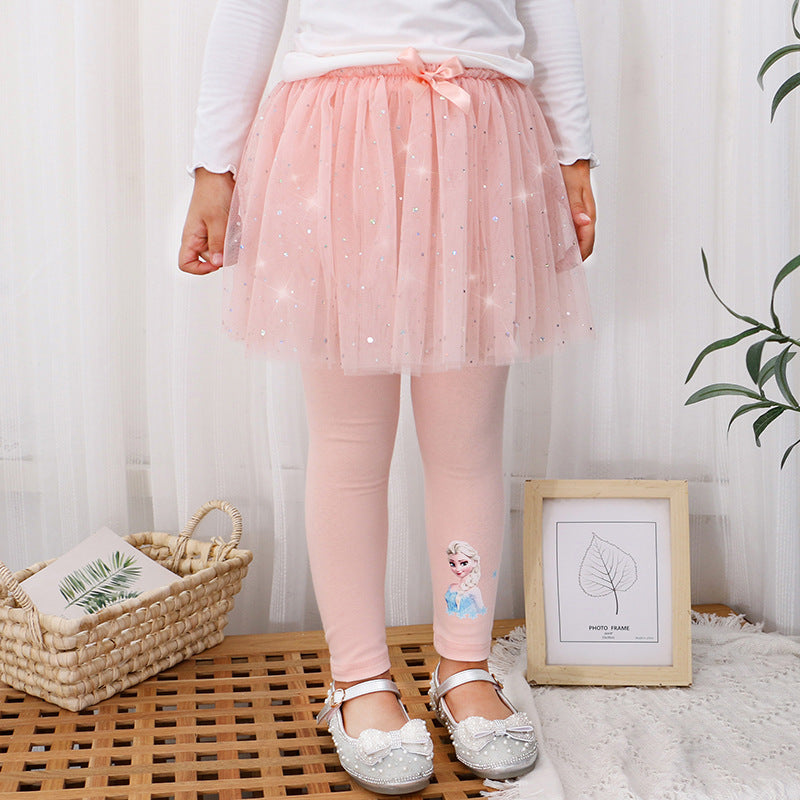 Skirt Pants Leggings Princess Cotton