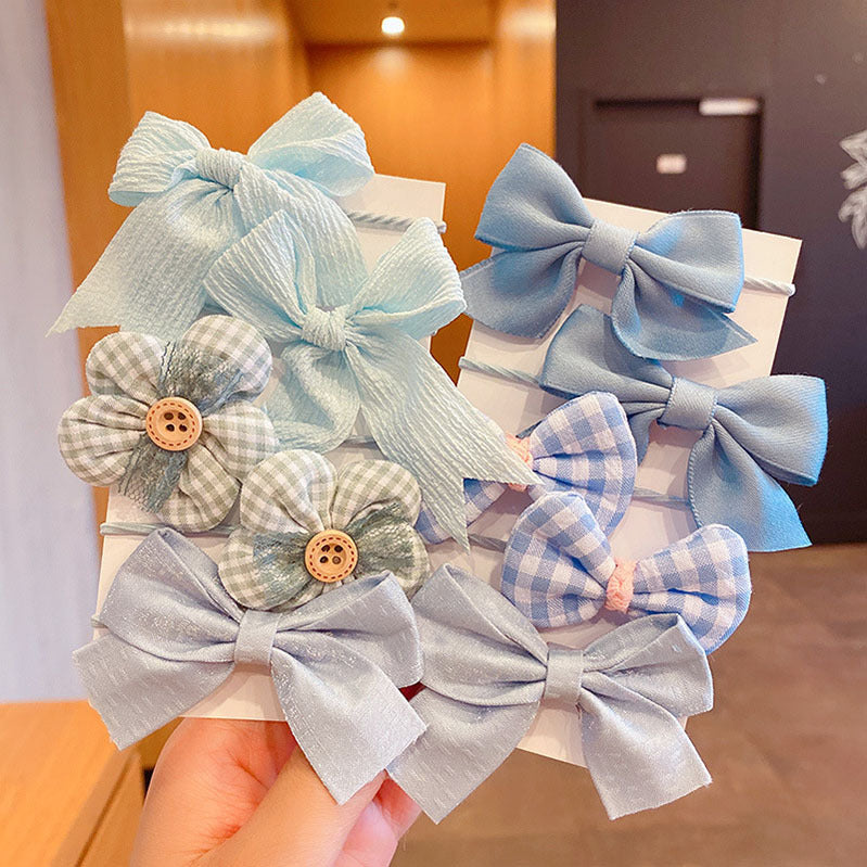 Fabric Flower Bow Does Not Hurt Hair Accessories Cute Hair Rings