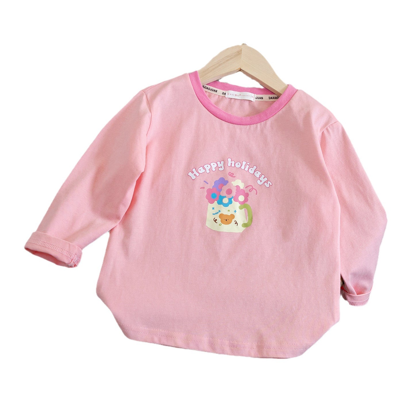 Baby Girls' Long-sleeved Cartoon Printed Top