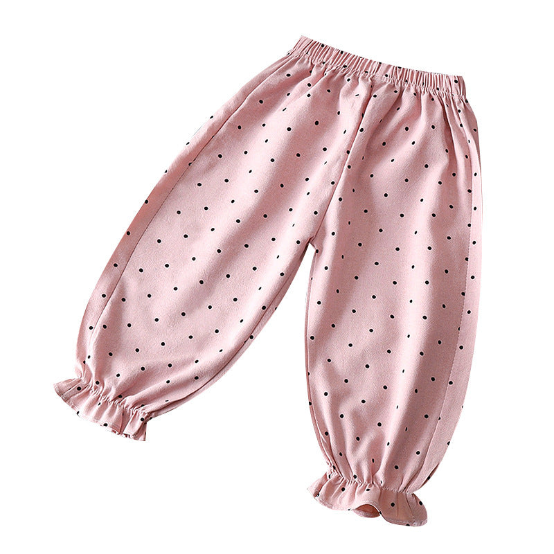 Cotton Baby Girl Anti-mosquito Pants Dot Bloomers Cool And Comfortable