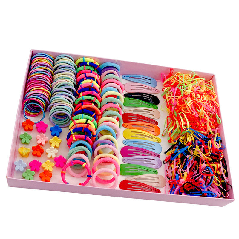 Children's Headwear Hairpin Hairpin Combination Set Gift Box Baby's Hairband Girls' Side Clip Hair Accessories Girls' Princess Hair Rope