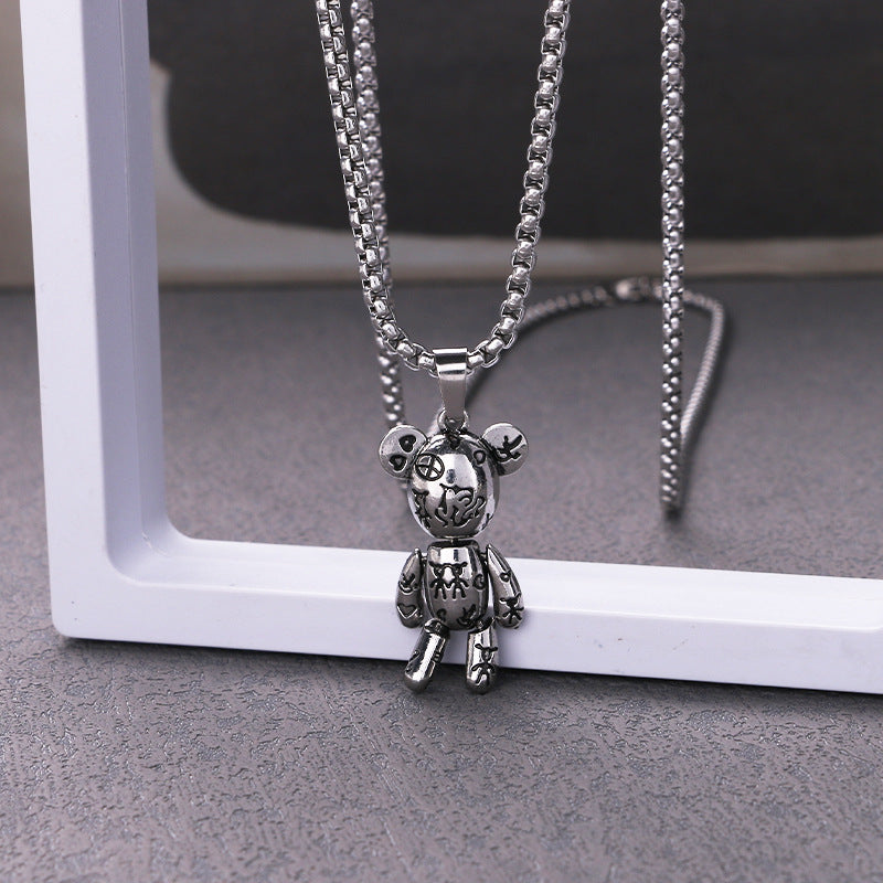 Steel Hip-hop Necklace Children's Fashion Hip-hop Catwalk Necklace Chain Stainless Steel Accessories