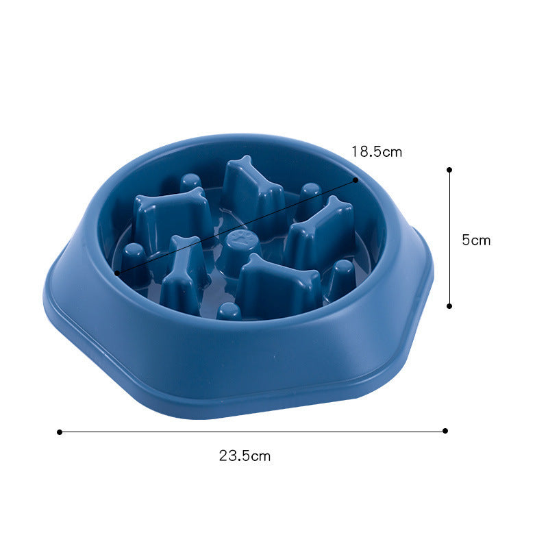 Pet Dog Feeder Pet Bowl Anti-choking Dog Bowl Dog Basin Bone Type Anti-overturning Slow Food Bowl Spot Wholesale