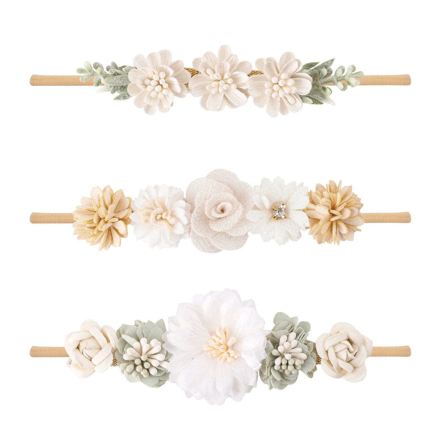 Hair Band Beige Pearl