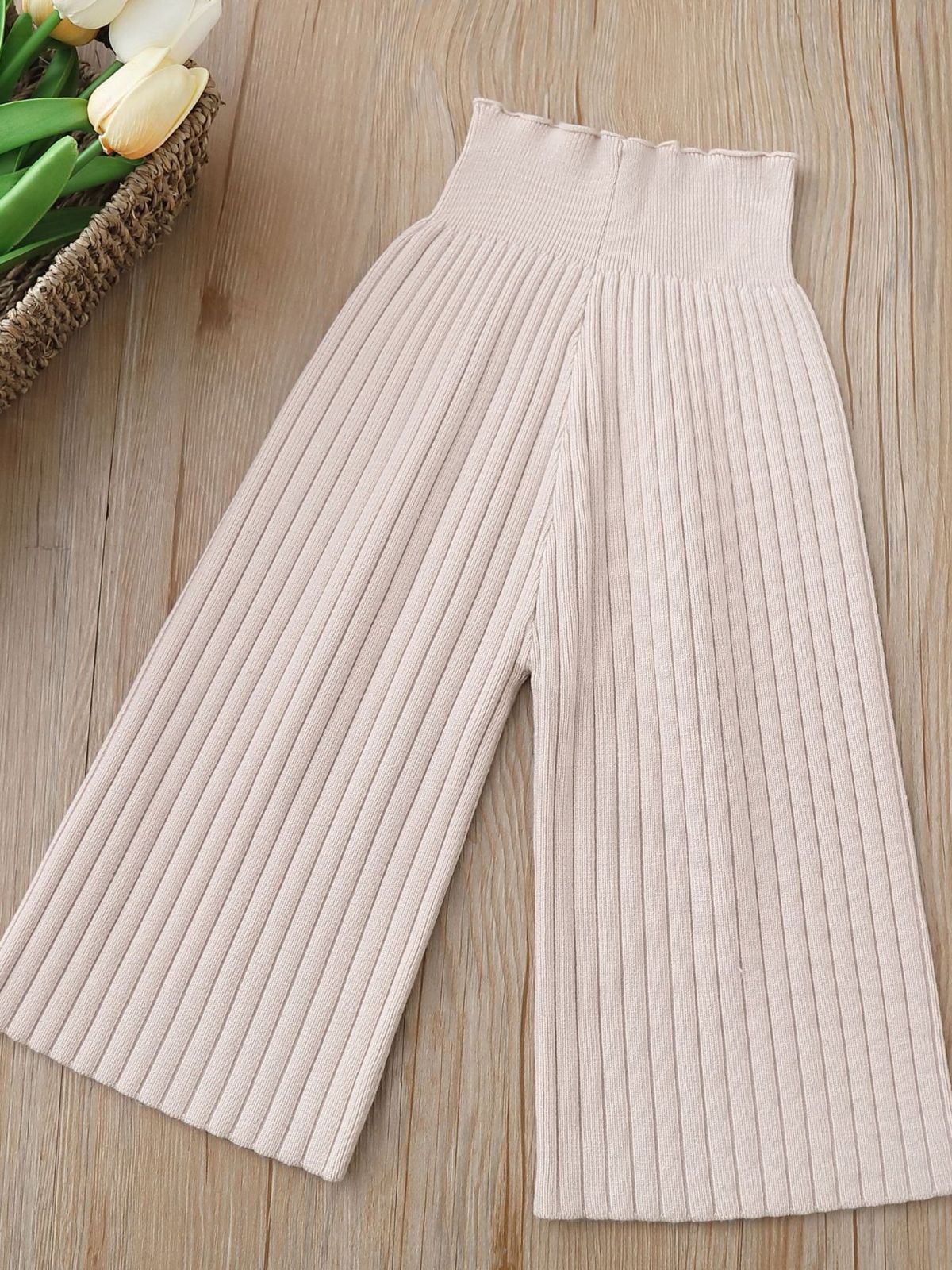 Knitted Wide Leg Pants Wool Pants Casual Trousers