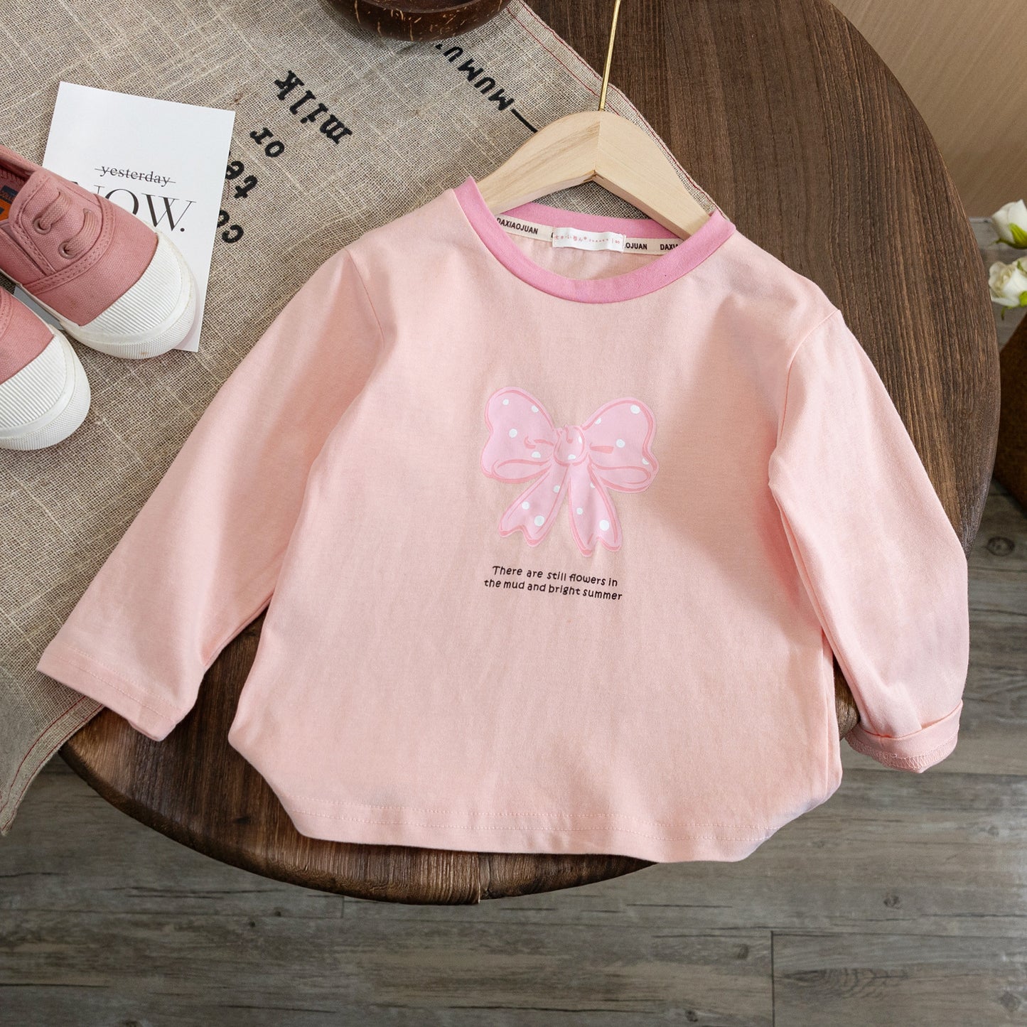 Baby Girls' Long-sleeved Cartoon Printed Top