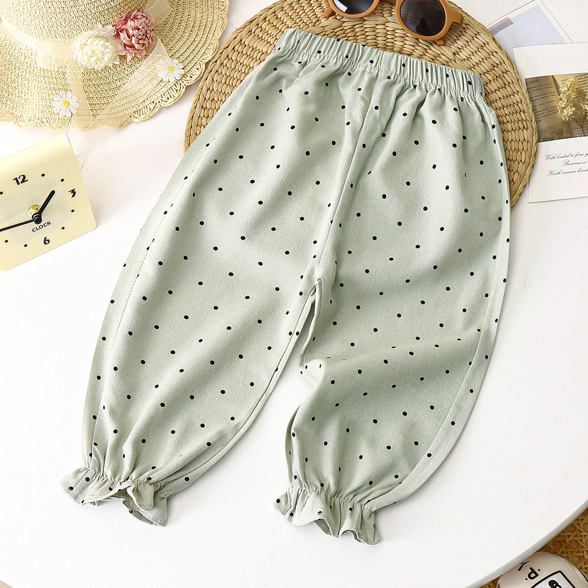 Cotton Baby Girl Anti-mosquito Pants Dot Bloomers Cool And Comfortable