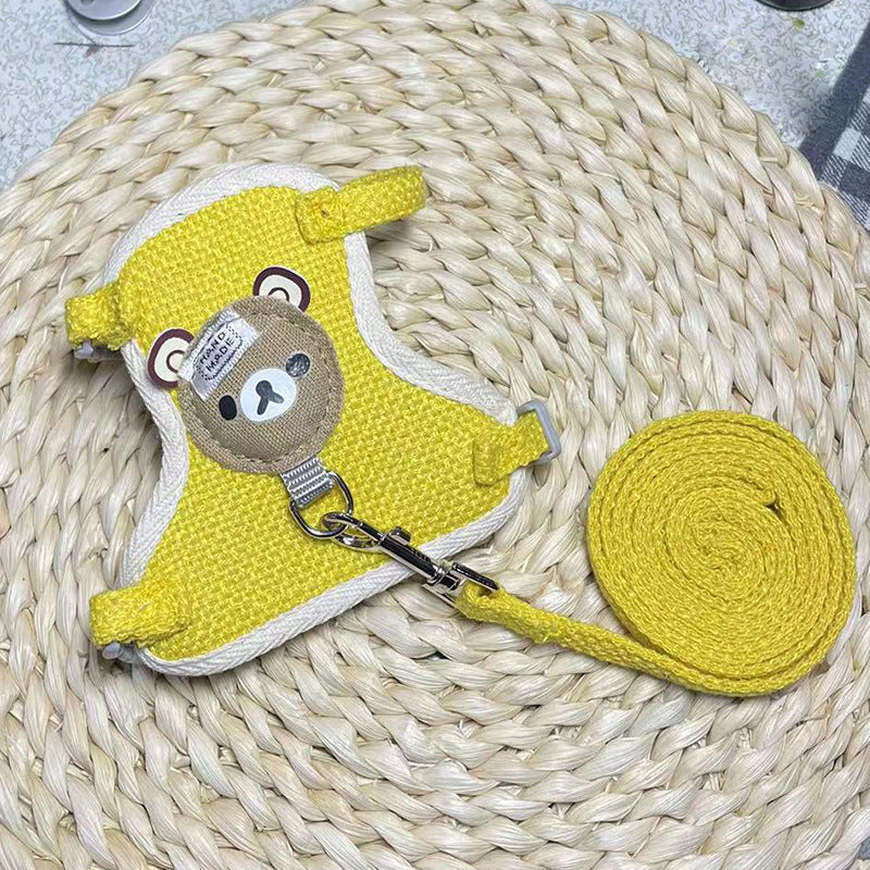 Dog Traction Rope Vest Teddy Bitter Small Dog Chest Strap Cat Walking Rabbit Rope Chain Pet Supplies dog belt