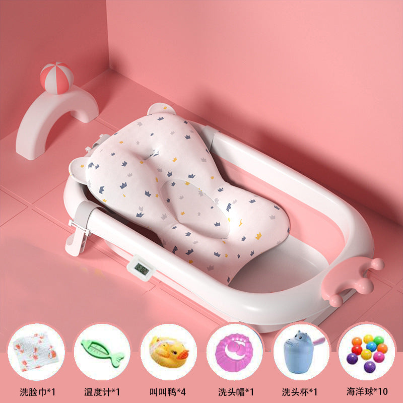 Baby Bath Tub Baby Folding Tub Newborn Children Sitting And Lying Household Large Bath Tub Children's Products