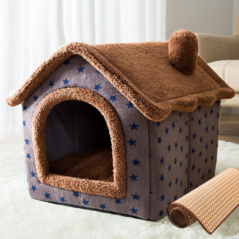 Double Top Removable And Washable Dog House Four Seasons Universal Cat Nest Autumn And Winter Tent Dog Bed Pet Nest Cat House Dog House Dog House Dog Nest