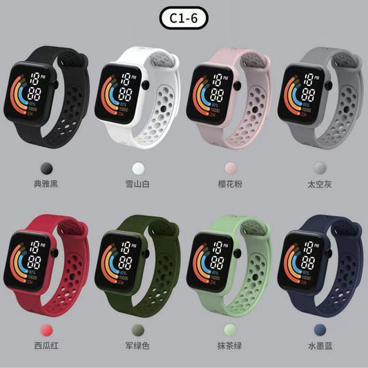 Watch Set Children Watch Digital Display Small Square LED