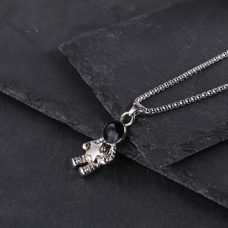 Steel Hip-hop Necklace Children's Fashion Hip-hop Catwalk Necklace Chain Stainless Steel Accessories