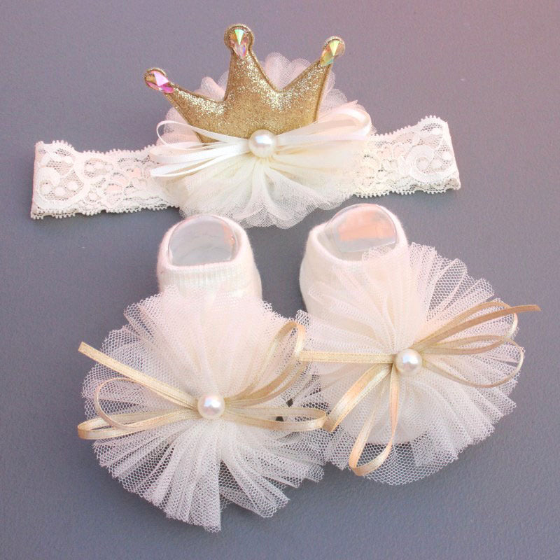 Baby Headband Socks Set Hair Accessories