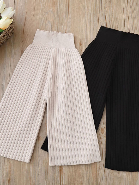 Knitted Wide Leg Pants Wool Pants Casual Trousers