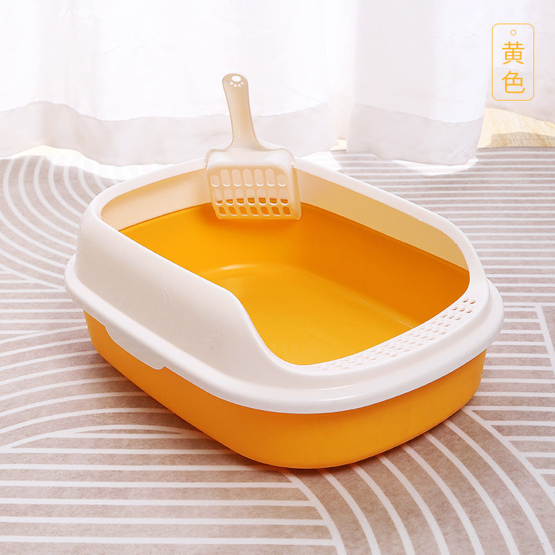 Cat Litter Box Home Small Cat Litter Box Semi-closed Cat Litter Tray Pet Cat Toilet Pet Supplies