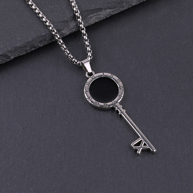 Steel Hip-hop Necklace Children's Fashion Hip-hop Catwalk Necklace Chain Stainless Steel Accessories