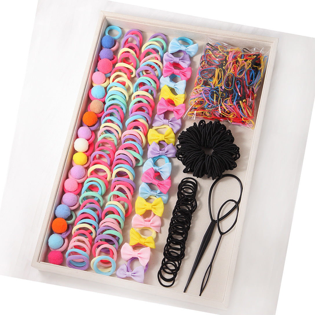 Children's Headwear Hairpin Hairpin Combination Set Gift Box Baby's Hairband Girls' Side Clip Hair Accessories Girls' Princess Hair Rope