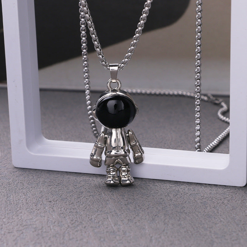 Steel Hip-hop Necklace Children's Fashion Hip-hop Catwalk Necklace Chain Stainless Steel Accessories