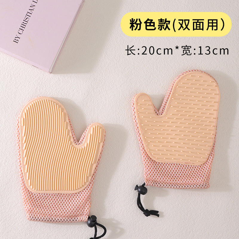 Cat Gloves New Pet Comb Silicone To Float Fur Pet Gloves Clothing Brush Cat And Dog Bath Supplies Cleaning