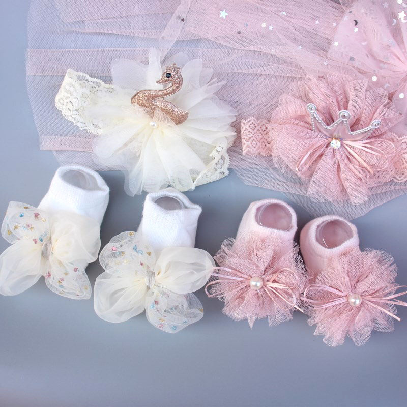 Baby Headband Socks Set Hair Accessories