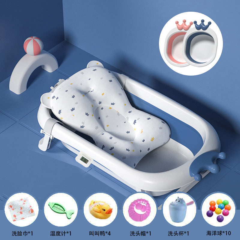 Baby Bath Tub Baby Folding Tub Newborn Children Sitting And Lying Household Large Bath Tub Children's Products