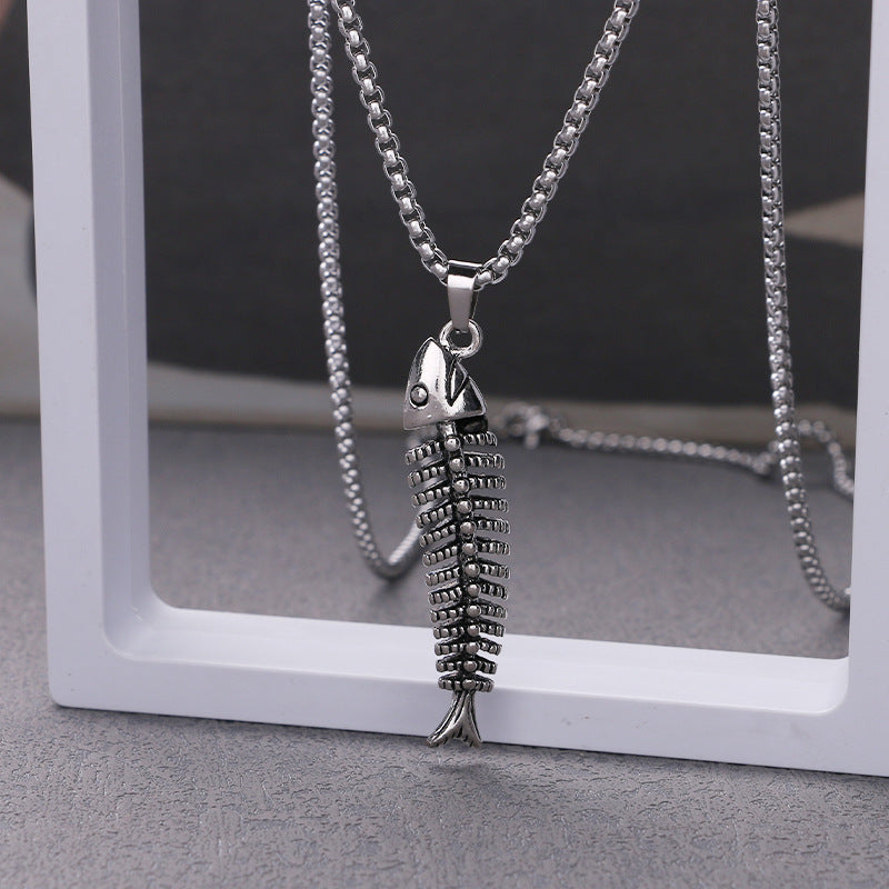 Steel Hip-hop Necklace Children's Fashion Hip-hop Catwalk Necklace Chain Stainless Steel Accessories