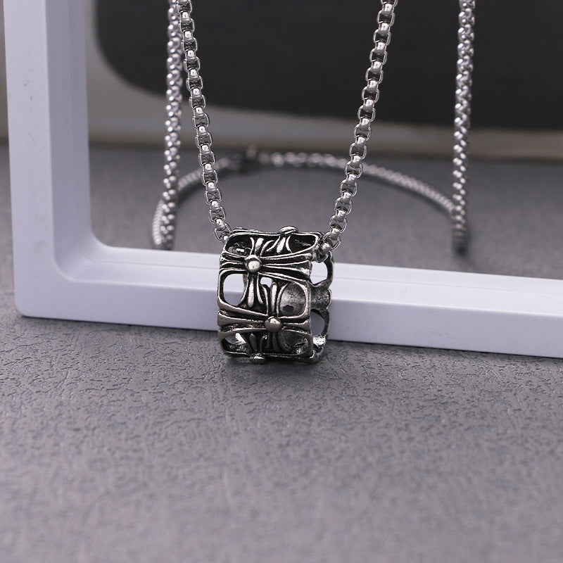 Steel Hip-hop Necklace Children's Fashion Hip-hop Catwalk Necklace Chain Stainless Steel Accessories