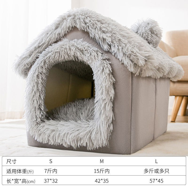 Double Top Removable And Washable Dog House Four Seasons Universal Cat Nest Autumn And Winter Tent Dog Bed Pet Nest Cat House Dog House Dog House Dog Nest