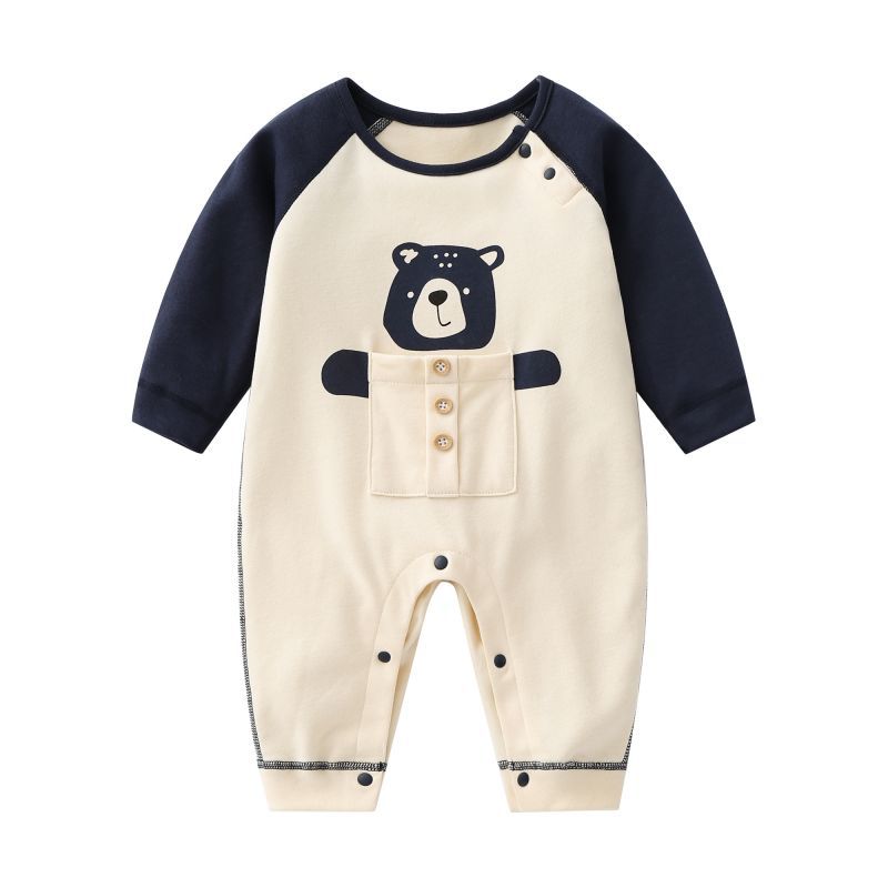 Baby Jumpsuit Newborn Clothes Long-sleeved Pajamas Autumn And Winter Clothes Baby Spring Clothes Autumn Clothes Boneless Climbing Clothes