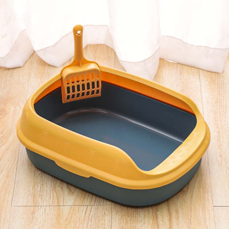 Cat Litter Box Home Small Cat Litter Box Semi-closed Cat Litter Tray Pet Cat Toilet Pet Supplies