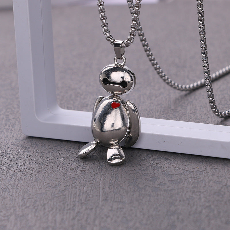 Steel Hip-hop Necklace Children's Fashion Hip-hop Catwalk Necklace Chain Stainless Steel Accessories