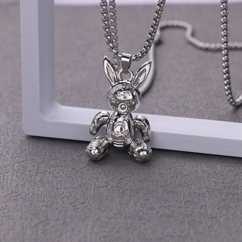 Steel Hip-hop Necklace Children's Fashion Hip-hop Catwalk Necklace Chain Stainless Steel Accessories