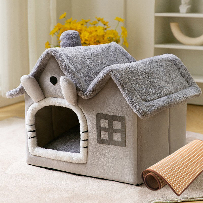 Double Top Removable And Washable Dog House Four Seasons Universal Cat Nest Autumn And Winter Tent Dog Bed Pet Nest Cat House Dog House Dog House Dog Nest