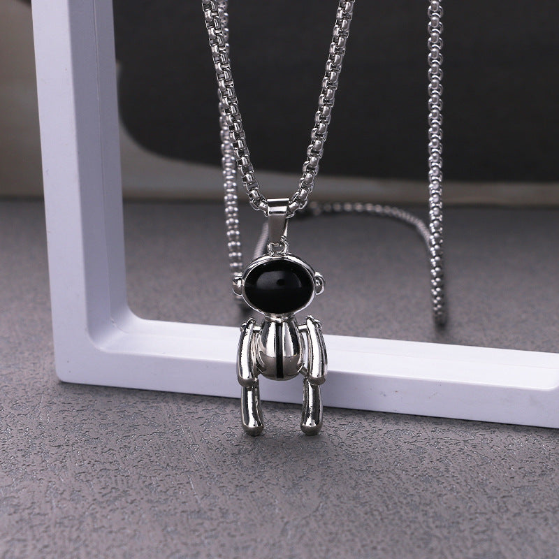 Steel Hip-hop Necklace Children's Fashion Hip-hop Catwalk Necklace Chain Stainless Steel Accessories