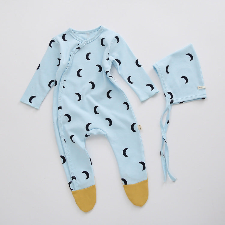 Baby Cotton Footwear Pajamas Baby Long-sleeved One-piece Newborn Baby Romper