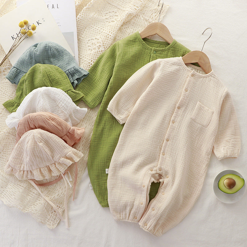 baby jumpsuit with cap