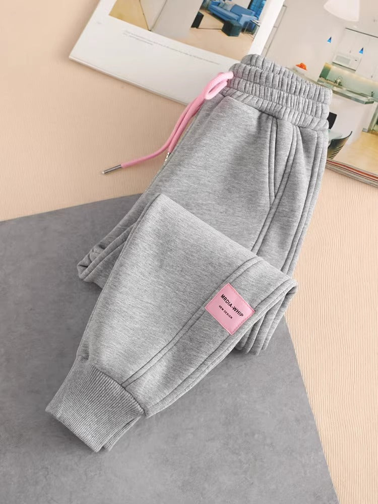 Girls' Sports Pants Casual Trousers Fleece-Lite Pants Sweatpants Girls' Spring Wear