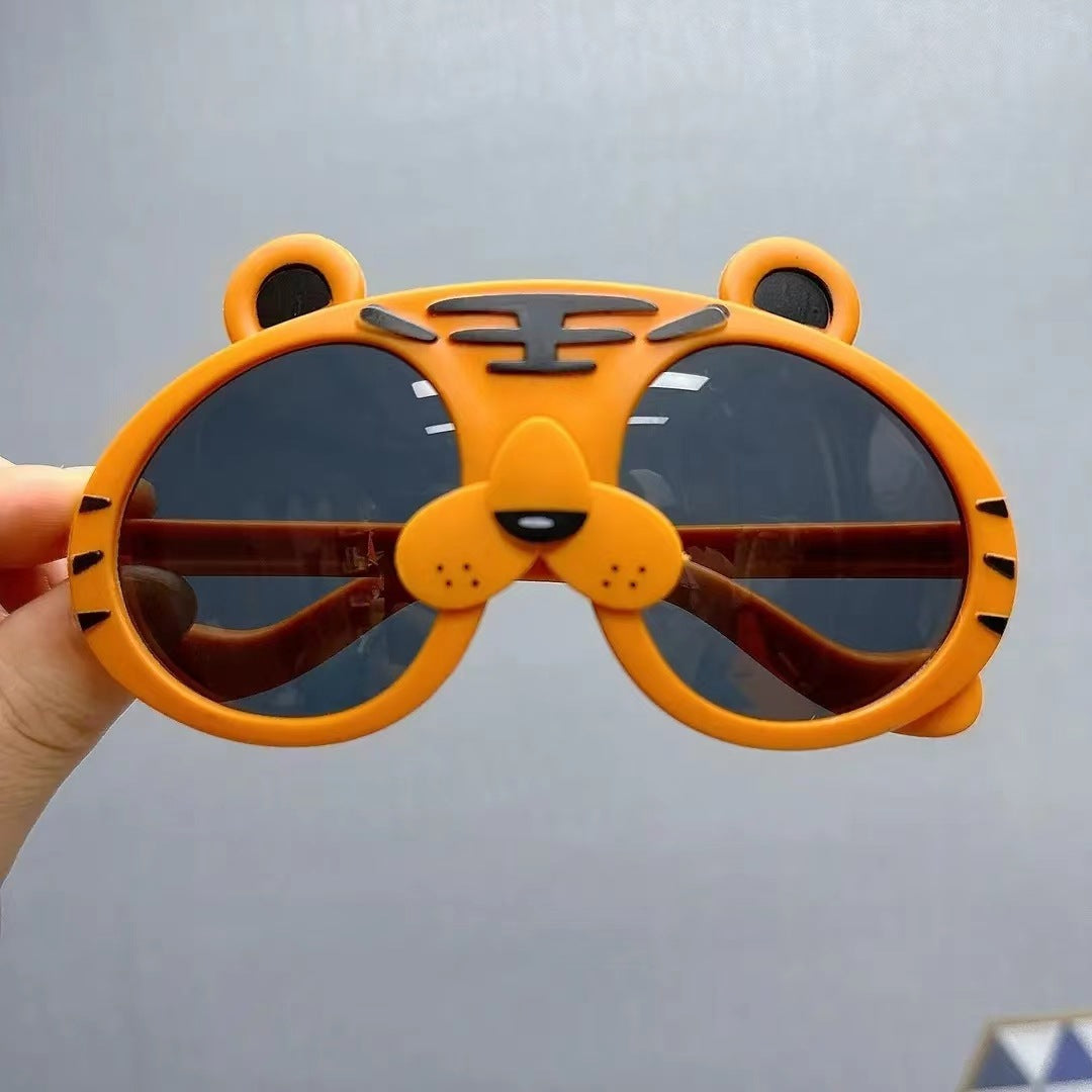 New Silicone Children's Panda Sunglasses Outdoor Sports UV-proof Cute Baby Tiger Polarized Sunglasses