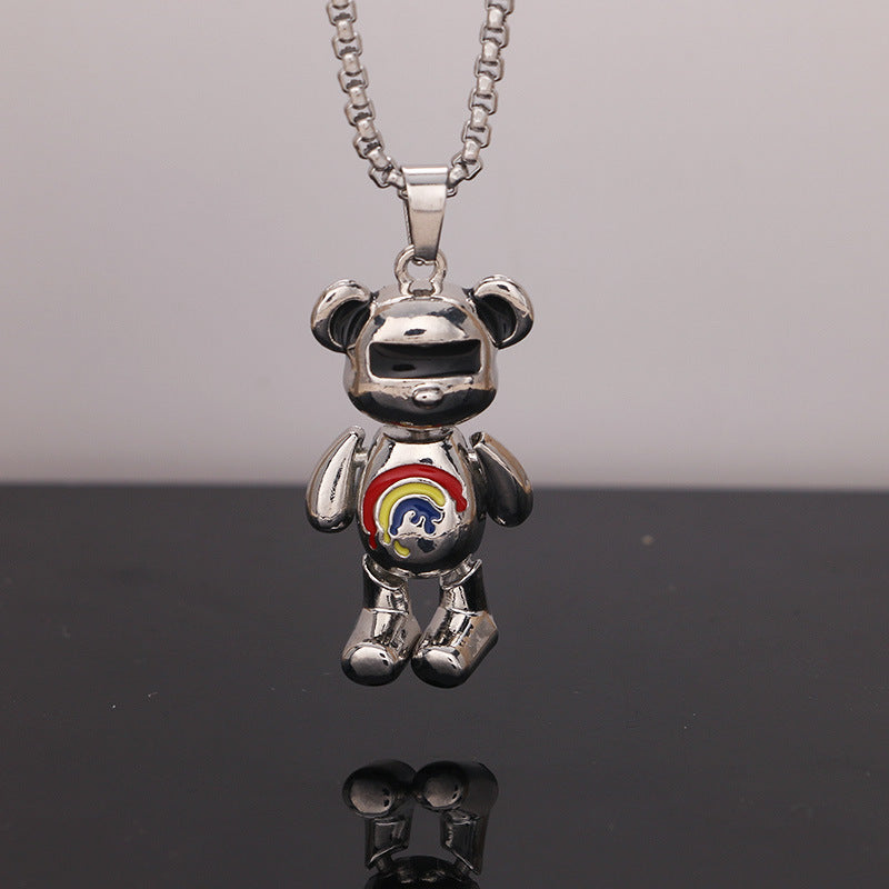 Steel Hip-hop Necklace Children's Fashion Hip-hop Catwalk Necklace Chain Stainless Steel Accessories