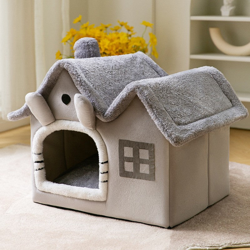 Double Top Removable And Washable Dog House Four Seasons Universal Cat Nest Autumn And Winter Tent Dog Bed Pet Nest Cat House Dog House Dog House Dog Nest