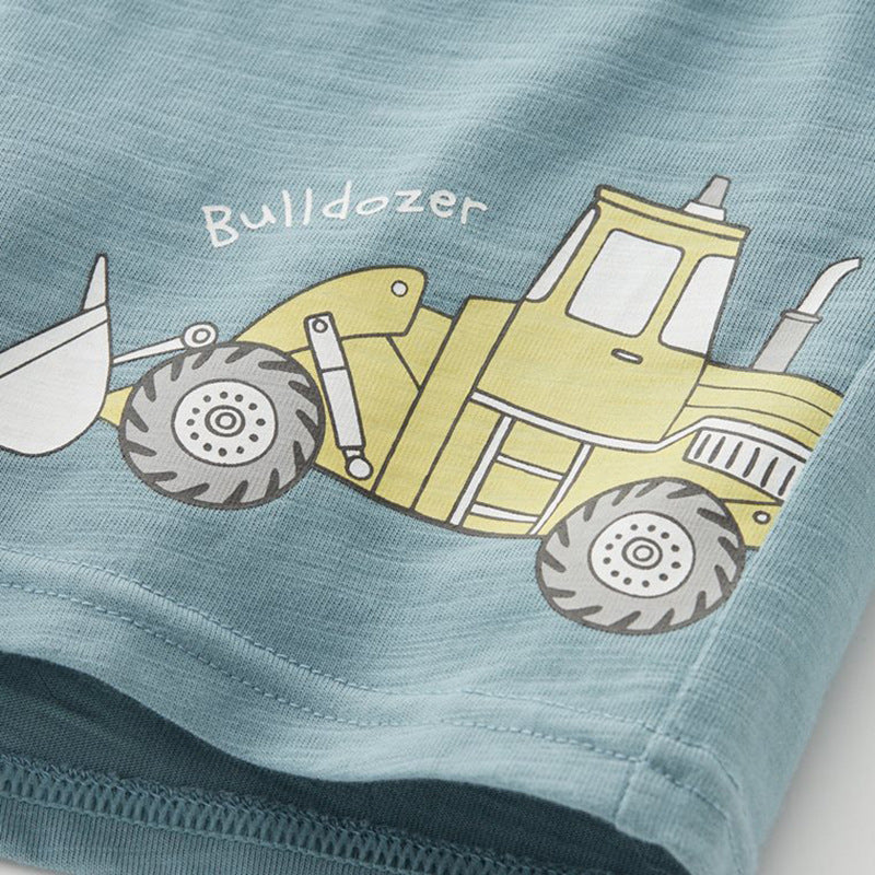 Cotton Cartoon Car Children's Shorts Summer Boys Thin Cotton Breathable Engineering Vehicle Pants