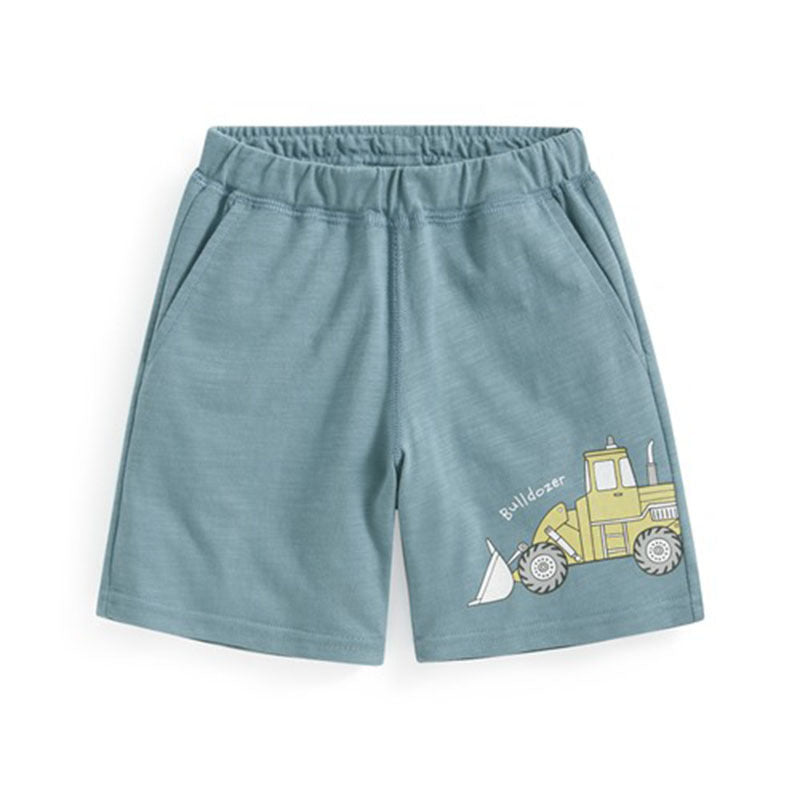 Cotton Cartoon Car Children's Shorts Summer Boys Thin Cotton Breathable Engineering Vehicle Pants