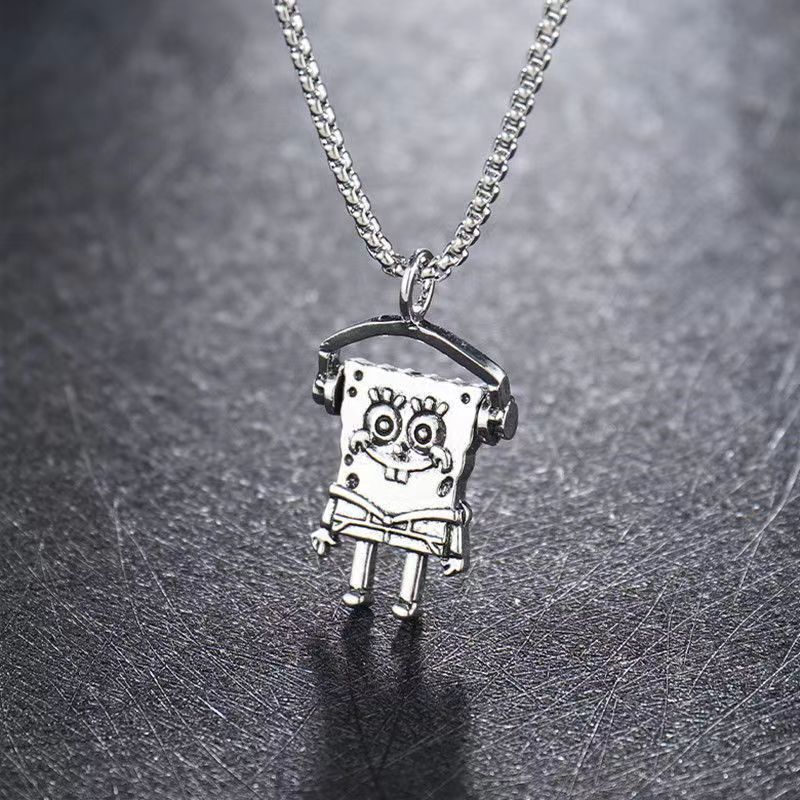 Steel Hip-hop Necklace Children's Fashion Hip-hop Catwalk Necklace Chain Stainless Steel Accessories