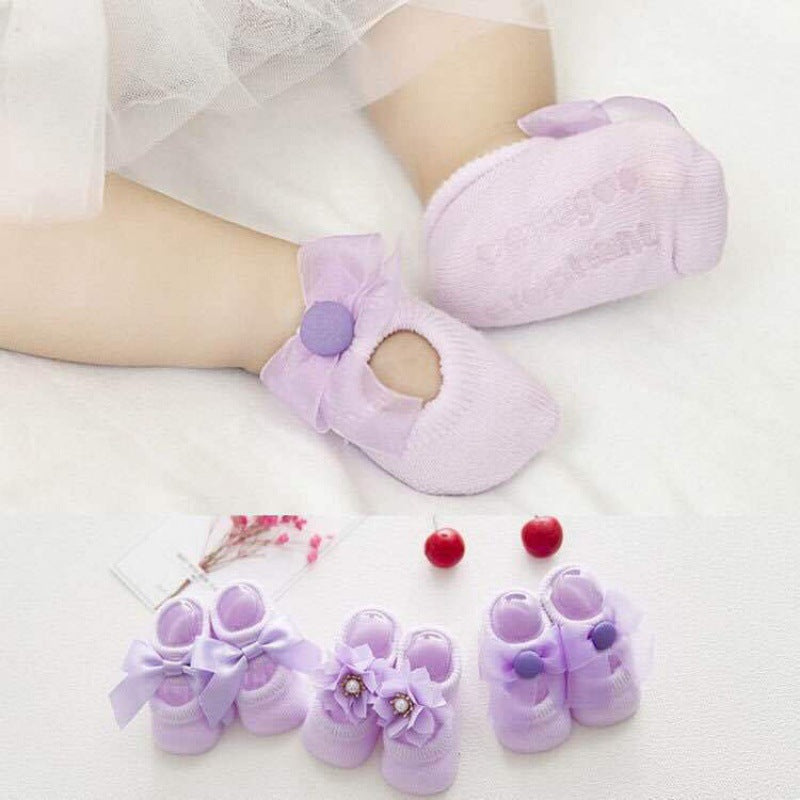 Baby Shoes 0-6 Months Baby Socks Summer Thin Lace Cotton Spring And Autumn Loose Mouth Not Feet