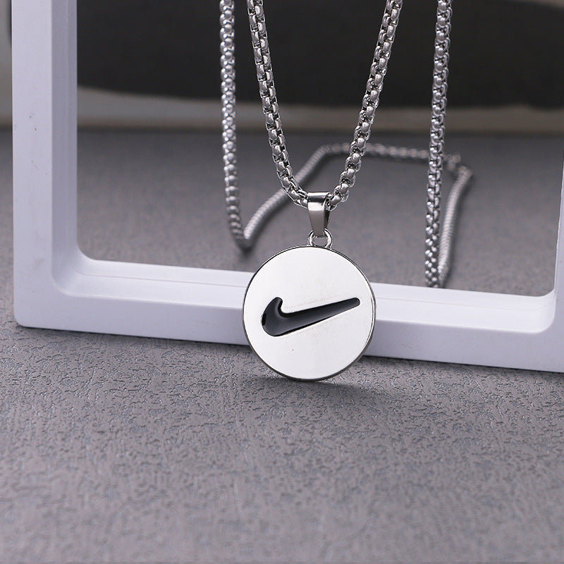 Steel Hip-hop Necklace Children's Fashion Hip-hop Catwalk Necklace Chain Stainless Steel Accessories