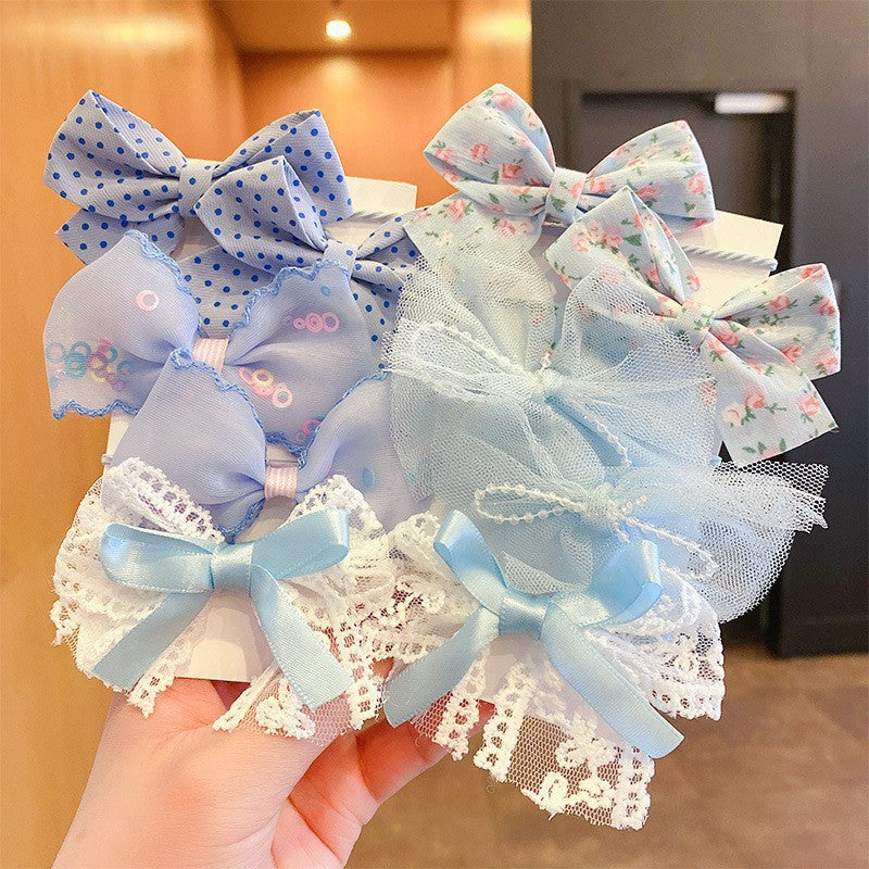 Fabric Flower Bow Does Not Hurt Hair Accessories Cute Hair Rings