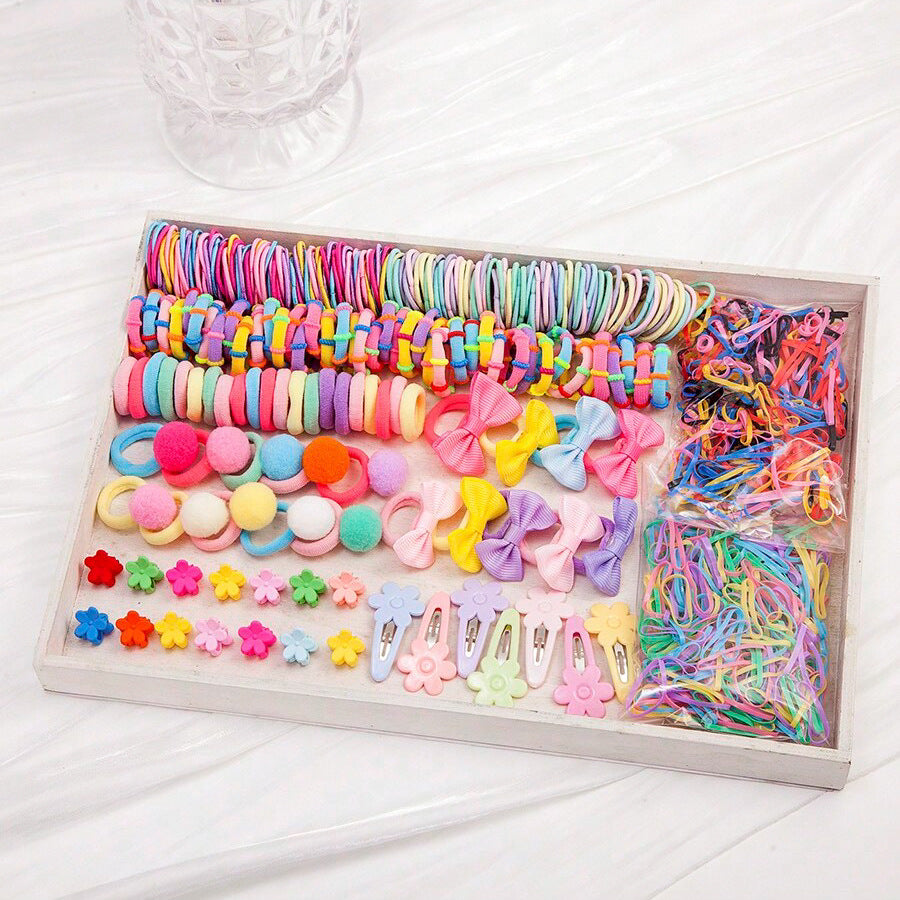 Children's Headwear Hairpin Hairpin Combination Set Gift Box Baby's Hairband Girls' Side Clip Hair Accessories Girls' Princess Hair Rope